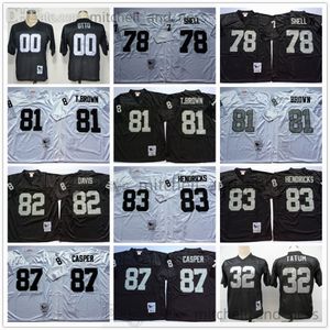 Classic Vintage 1990 Студенческий футбол 78 Art Shell Jersey Vintage 81 Тим Браун 82 Эл Дэвис 83 Тед Хендрикс 87 Дэйв Каспер 00 Джим Отто 24 Чарльз Вудсон 32 Джек Татум