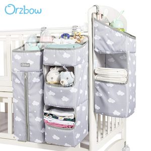 침구 세트 Orzbow Baby Bed Organizer Born Crib Diaper Storage Bags 베이비 케어 주최자 유아 침구 간호 가방 230309