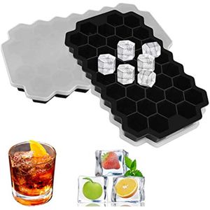 Glassverktyg Ice Cube Maker Silicone Ice Mold Ice Cube Tray med lock Jelly Juice Mold Whisky Accessories Kitchen Tools Molde Silicona Z0308
