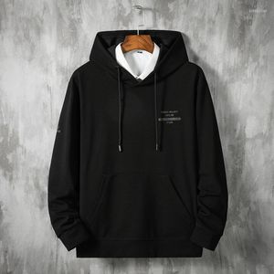 Erkek Hoodies Erkekler Şişman Stil Pamuk Pamuk Uzun Kollu Gündelik Kapüşonlu Sokak Giyim Üstü Artı Beden Sweatshirt