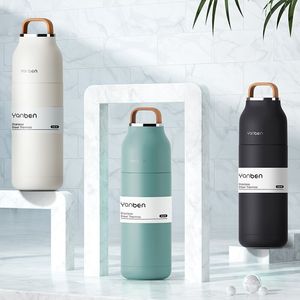 Bottiglie d'acqua Thermos in acciaio inossidabile 304 Boccetta sottovuoto portatile Bicchiere isolato Bottiglia d'acqua da 350 ml per ragazze Tazza termica per caffè 230309