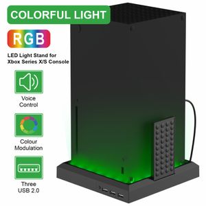 Светодиодная подставка RGB для консоли Xbox Series X S, изменяющая освещение, украшение «сделай сам»