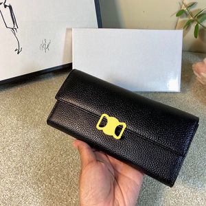 Designer Fashion Womens Wallet Luxurys Metal Buckle C Cardholder Casual Woman Coin Pocket Pourse Card Holder Mens plånböcker Small Bag 2303095BF