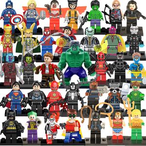 35pcs/lot building blucks the Minifig Factory Super Heroes Movie Mini Figures Toys with Assessories Gift for Kids