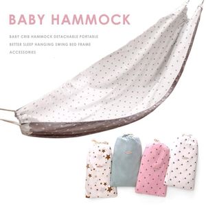 Sängkläder sätter 100x130 cm Baby Crib Hammock löstagbar bärbar Bättre sömn hängande svängningsbäddstillbehör för superaktiva barn 230309