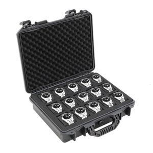 Watch Boxes Cases 615 Grid ABS Plastic Watch Box Safety Equipment Case Portable Dry Tool Box Impact Resistant Case With Foam For Watches Stor 230309