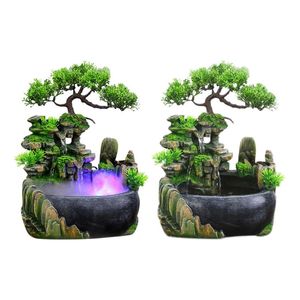 Garden Decorations Resin Rockery Waterfall Statue Feng Shui L Fountain Home Simulation Mountain Crafts