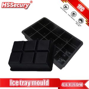 Glassverktyg Silikon Ice Cube Maker 46815 Grid återanvändbar Easyrelease Square Shape Ice Cube Trays Forms For Ice Pudding Chocolate Forms Z0308