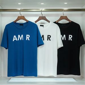 Men's Luxury Designer T-shirt, Summer Letter Print Short Sleeve Plus Size Cotton Hip Hop Tops