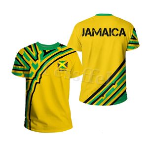 Męskie koszulki Tessffel Jamajka Lion Emblem Summer Fashion 3D Print Top