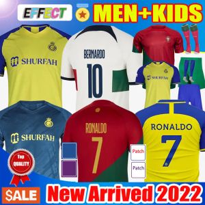 Custom 22 23 Portuguesa Joao Felix Soccer Jerseys Al Nassr FC Cr7 Bernardo Ronaldo Fernandes Portugieser 2022 Portugalski drużyna narodowa Footb