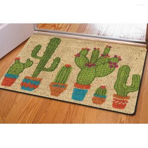 Carpets Cute Cactus Pattern Anti-Slip Carpet Door Mats Indoor Doormat Outdoor Kitchen Living Room Floor Mat Rug