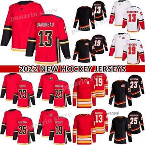 Custom 19 Matthew Tkachuk Jersey 13 Johnny Gaudreau 23 Sean Monahan 25 Jacob Markstrom 73 Tyler Toffoli Reverse Hockey retrò