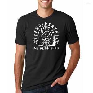 Men's T Shirts 60 Mill Club Pewdie Pie Zero Deaths Shirt Söt trendiga Novelty Men's Tshirt karaktärskläder Summer Style