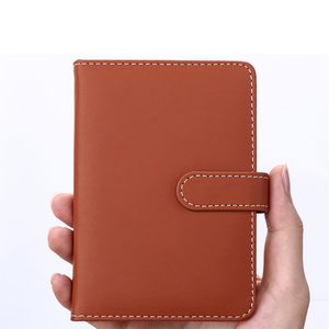 Notepads RuiZe A6 Pocket Notebook Leather Cover Small Note book Hardcover Creative Mini Journal Notepad Thick Paper With lined 240 Pages 230309