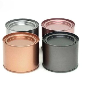 Chá de alumínio pode latas de pote recipientes de comestão portátil latas de metal portátil latas de lata de lata redonda vela lata