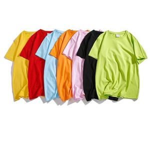 T-shirt de camisetas masculinas de Couleur Unie derrama Hommes Haut Coren Camiseta DCcontract Pour Hommes 2022 Coton de Base 100% Casal T-shirt G230309