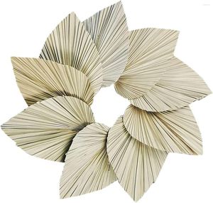Decorative Flowers 10Pcs Dried Palm Leaves Fans Bohemian Spears Artificial Plants Tropical
