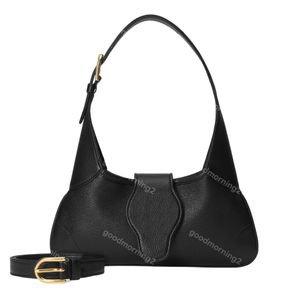 Lyxig designerväska i äkta läder axel crossbody-väskor Half Moon hobo kvinnor svarta väskor liten handväska och handväskor lyxig damhandväska 7 färger