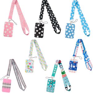 10 Pcs / Lot Fashion Accessories Custom Tooth Design Neck Strap Polyester Lnayard Medical Print Vertical Plastic Card Holder For Dentist Accessories