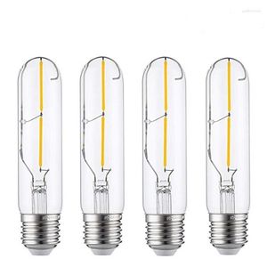 4pcs T30 2W LED Filament ampulleri Cob E27 Dekoratif Sıcak Beyaz Vintage Edison Ampul AC220-240V Antik