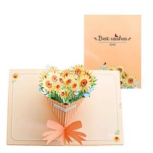 Gift Cards Christmas Greeting Card Folding Type Portable Good Texture Exquisite Mothers Day Greeting Card Greeting Card for Festival Z0310