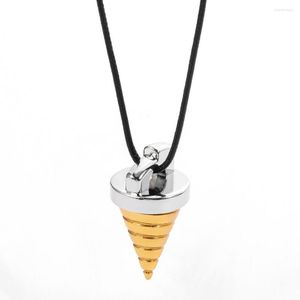Pendant Necklaces Movie Cartoon Jewelry Gurren Lagann Necklace Tengen Toppa Core Drill Cone Shape Alloy Toy Gift For Kids