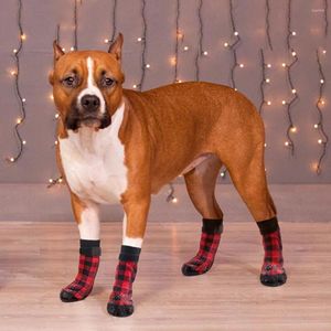 Dog Apparel 4Pcs Easy Cleaning Puppy Short Socks Easy-wearing Decorative Washable Wear Resistant Pet Protector Decor