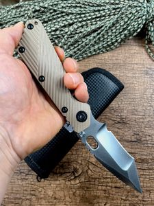 SMF Tanto Strider Knife Stonewashed D2 Blade knife G10 Titnanium Colourful Handle Outdoor Survival Gift Knives with Case