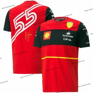 남자 티셔츠 팀 Carlos Sainz 티셔츠 EST Formula One Shirts 도로 통기성 대형 3D Tees 230309 오프 오프 오프 오프 오프 오프 오프