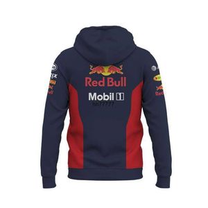 2023 New F1 Racing Set Long Sleeve Sweater Men's Hoodies Sweatshirts Zip Hooded Tank Less Casual Blue Letter Three-dimensional Patch Pocket Ordinary Sdn7