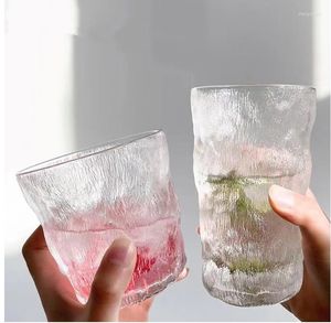 Şarap bardakları nordic minimalist buzlu buzul cam su viski kırmızı meyve suyu kahve fincanı bira kupa