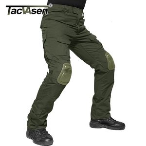 Pantaloni da uomo TACVASEN Pantaloni militari da uomo con ginocchiere Pantaloni cargo tattici softair Pantaloni da combattimento da soldato dell'esercito Pantaloni Abbigliamento da paintball 230310