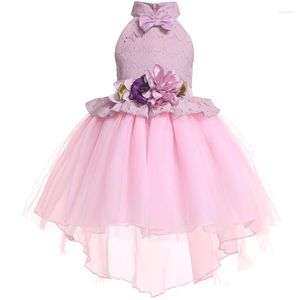 Girl Dresses Floral Princess For Girls Clothes Tulle Children's Costume Bow Kid Prom Gown Designs Teenagers Evening Party Dresss