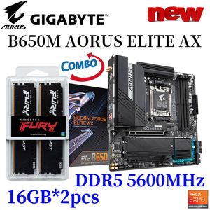 ギガバイトB650M AORUS ELITE AX AM5マザーボードExpo DDR5 5600MHz 16GB*2PCSメモリセットコンボサポートAMD Ryzen CPU M.2メインボード