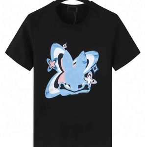 Psychological Bunny T-shirts Designer Skull Bunny Mönster Topp Bomull O-Neck Rabbit Animal Print T Shirts For Women Custom Printed Pop Tees 845