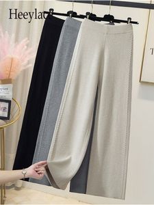 Женские штаны Capris Женщины вязают широкие брюки.