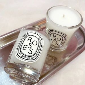 Ароматические свечи с ароматическими свечами 190 г буги Парфуми Свечи 6,5 унции роз Бэйс Сантал Мимоза Фигуер Арома