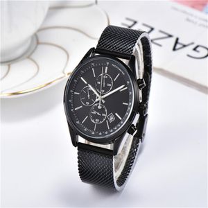 Top quality men's watch boss quartz watch casual fashion men's watch stainless steel strap all functions can work normal257Q