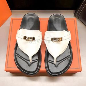 Designer Sandal Empire Sandaler Leather Slippers Flip Flops Buckle Chypre Slides Suede Slipper Black White Rubber Sole Shoes Flatb