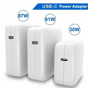 Smart Power Plugs USB C Laptop Charger Adapter Type Fast Charging PD Wall Plug For MacBook Pro Smartphone 87W 61W 30W with box