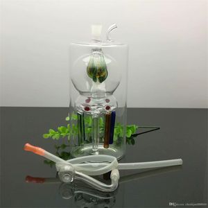 Rauchpfeifen 7-Klauen-Glaswasserflasche Glasbongs Ölbrenner Glaswasserpfeife Bohrinseln