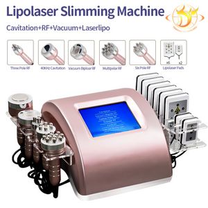 Máquina portátil de laser de laser lipo 8 almofadas com cavitação Trípolas de RF multipolar de RF contornando equipamento de beleza338