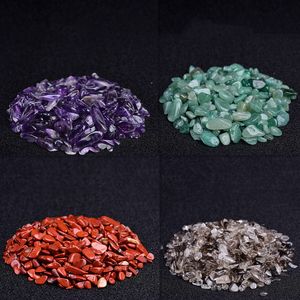 100 g/Beutel Aquarium-Dekoration, natürliche Edelsteine, Kristallkies, Splitter, heilendes Erz, Quarz-Mineralproben, Trommelsteine, Heim-Blumenerde, Dekoration, dekorative Steine