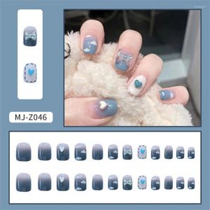 Nail Art Kits 24PCS/Box Fake Nails Press On Wearable Ins Fashion False Patches Full Cover Tips Detachable Manicure Design