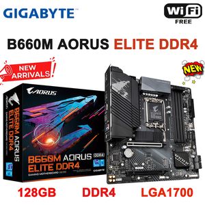 Gigabyte B660M AORUS ELITE DDR4 Motherboard LGA1700 Intel B660 DDR4 128 GB 5333 (O.C.) MHz Unterstützung 12. CPU Office Mainboard Neu