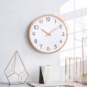 Zegary ścienne Białe zegar ścienny Nowoczesny design Nordic Drewno salon Siled Clock Mechanizm Sypialnia Kuchnia Biuro Krótkie zegary Mechanizm 230310