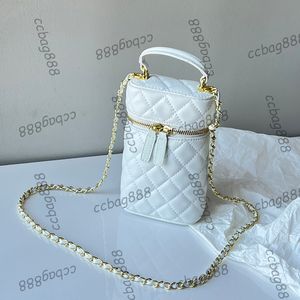 Womens Designer Penholder Bucket Bags Top Handle Totes Phone Holder Lambskin Classic Quilted Diamond Lattice Cosmetic Case Rosa Bl321R