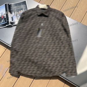 xinxinbuy Maglietta da uomo firmata Tee 23ss doppia lettera stampa cotone manica corta donna Nero Bianco Grigio blu XS-2XL