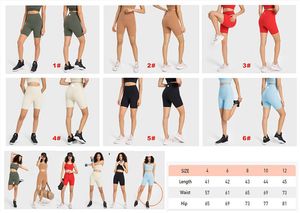 2024LL Yoga Shorts Suit Align Women's Sports Seamless High Waist 4-point Pants Running Fiess Gym Underwear Workout Short Leggings